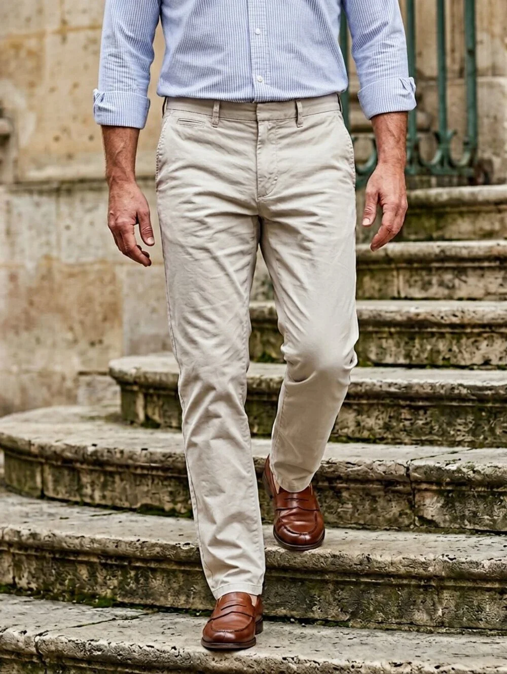 Men's Beige Khaki Polo by Ralph Lauren Chinos Waist 36x34 Luxe Preppy Classic